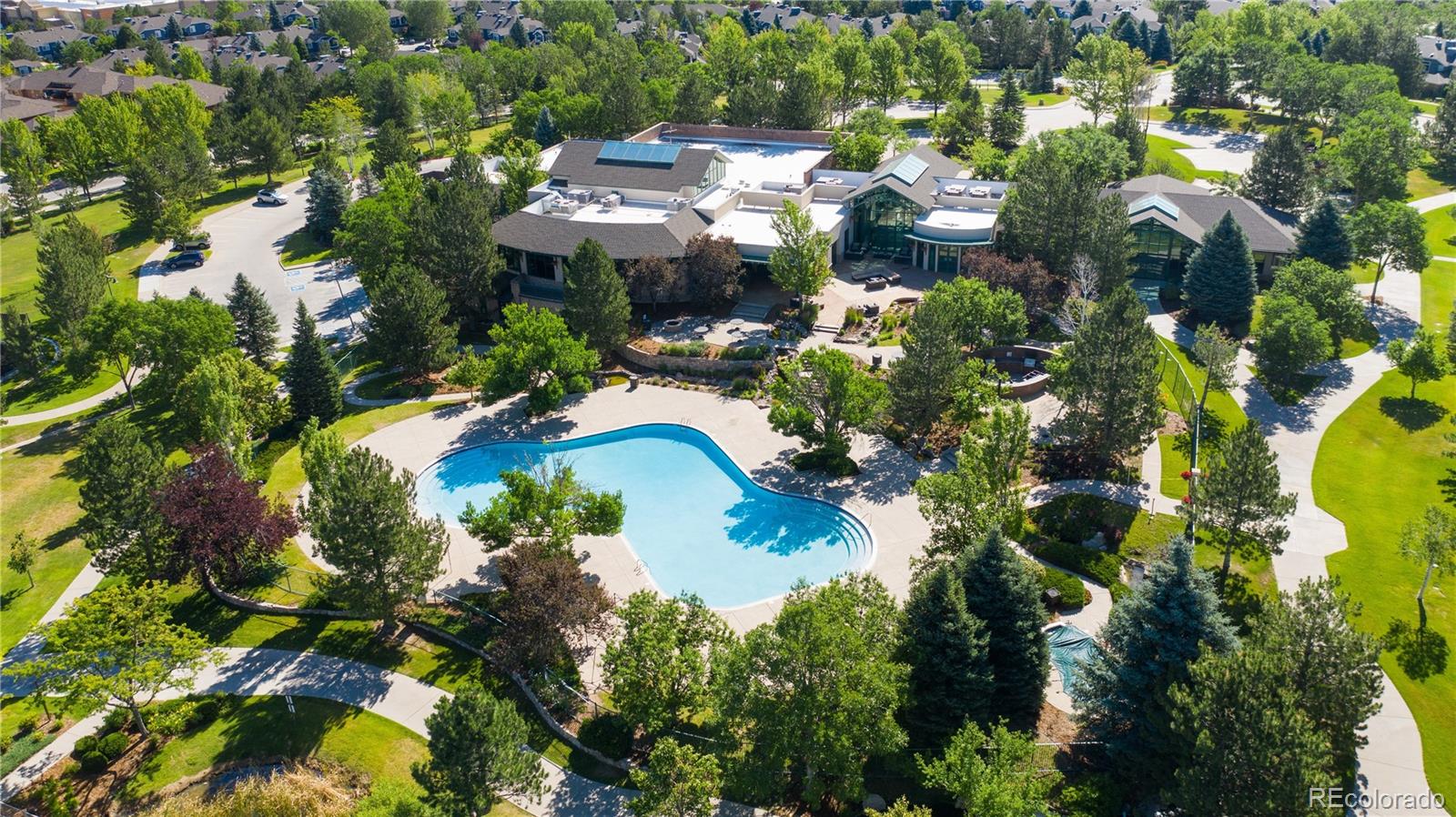 8558 Gold Peak Lane, Unit B Highlands Ranch, CO 80130 - Photo 41 of 41 an aerial view of residential houses with outdoor space