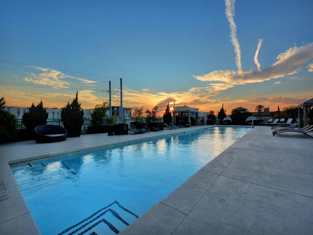 a view of a city with tall buildings