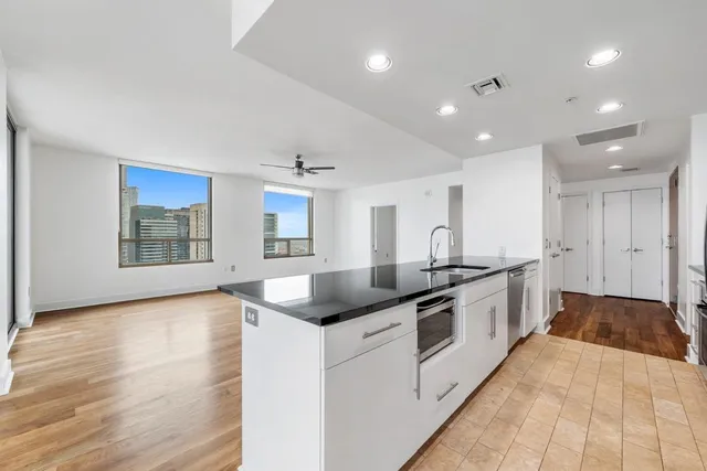 a living room with furniture and a couch