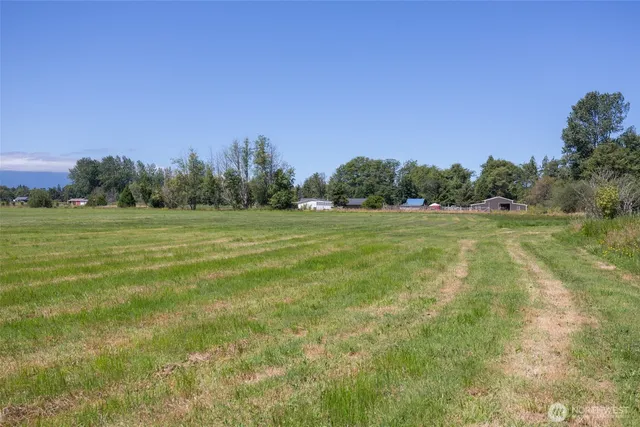 a view of a lake with a mountain