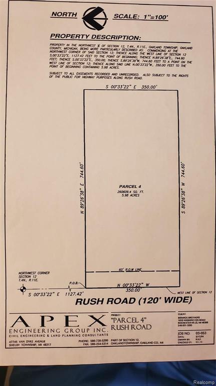 0 Rush Road Oakland, MI 48363 - Photo 2 of 3