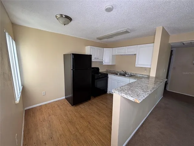 an empty room with closet