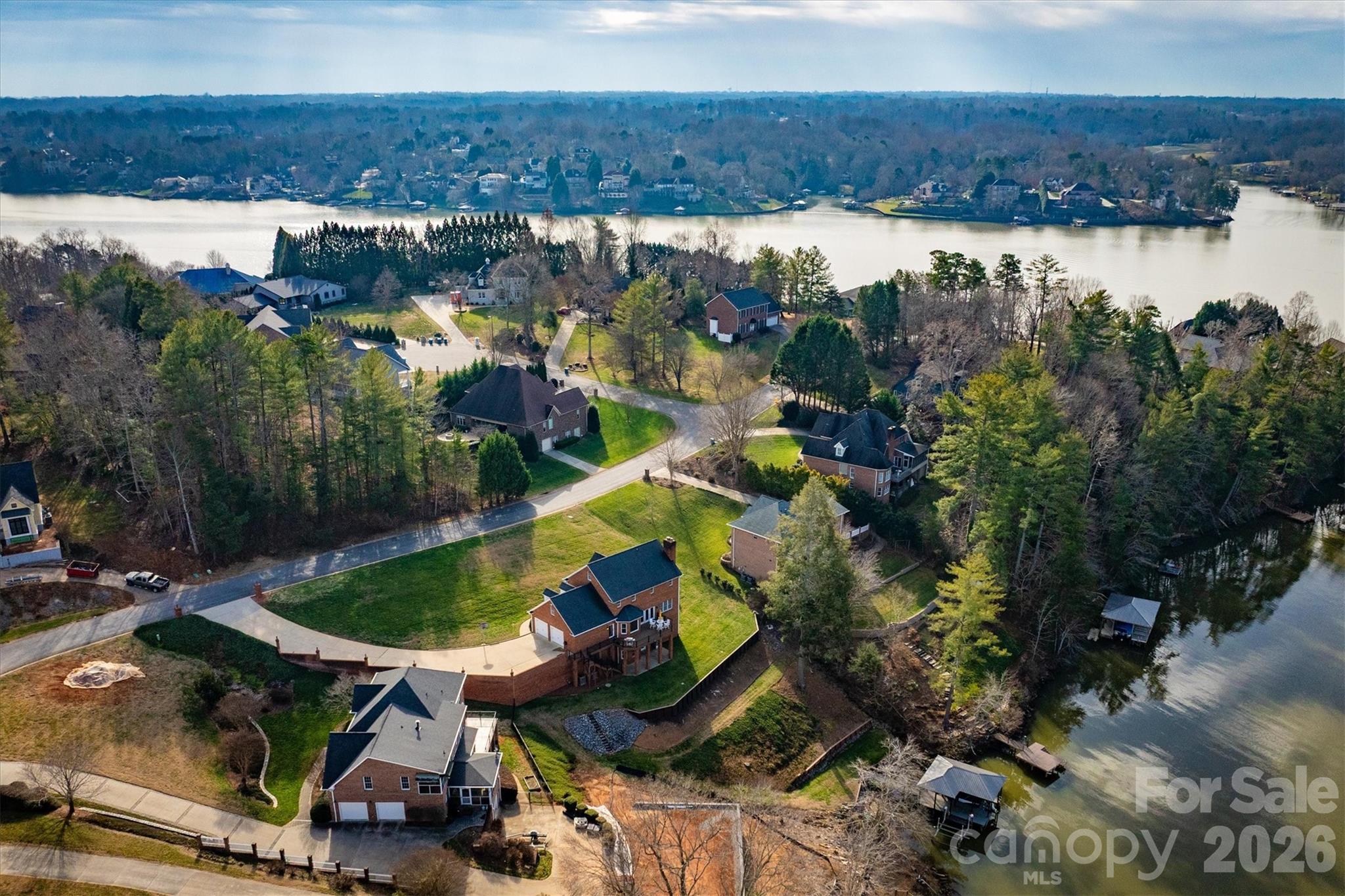 46 Mariners Point Lane Hickory, NC 28601 - Photo 9 of 43 an aerial view of a house with a yard and lake view