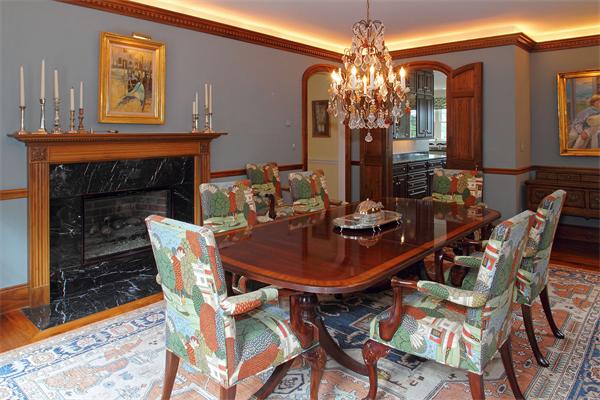 67 Sandy Pond Road Lincoln, MA 01773 - Photo 8 of 21 a view of a dining room with furniture and chandelier