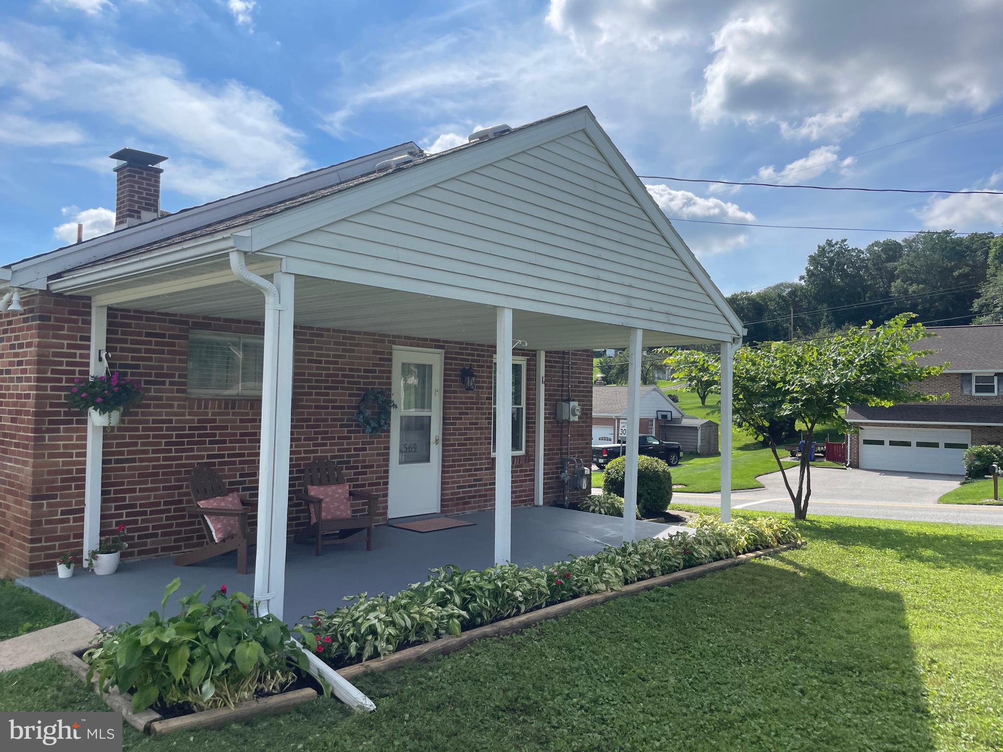 Large Covered Side Porch