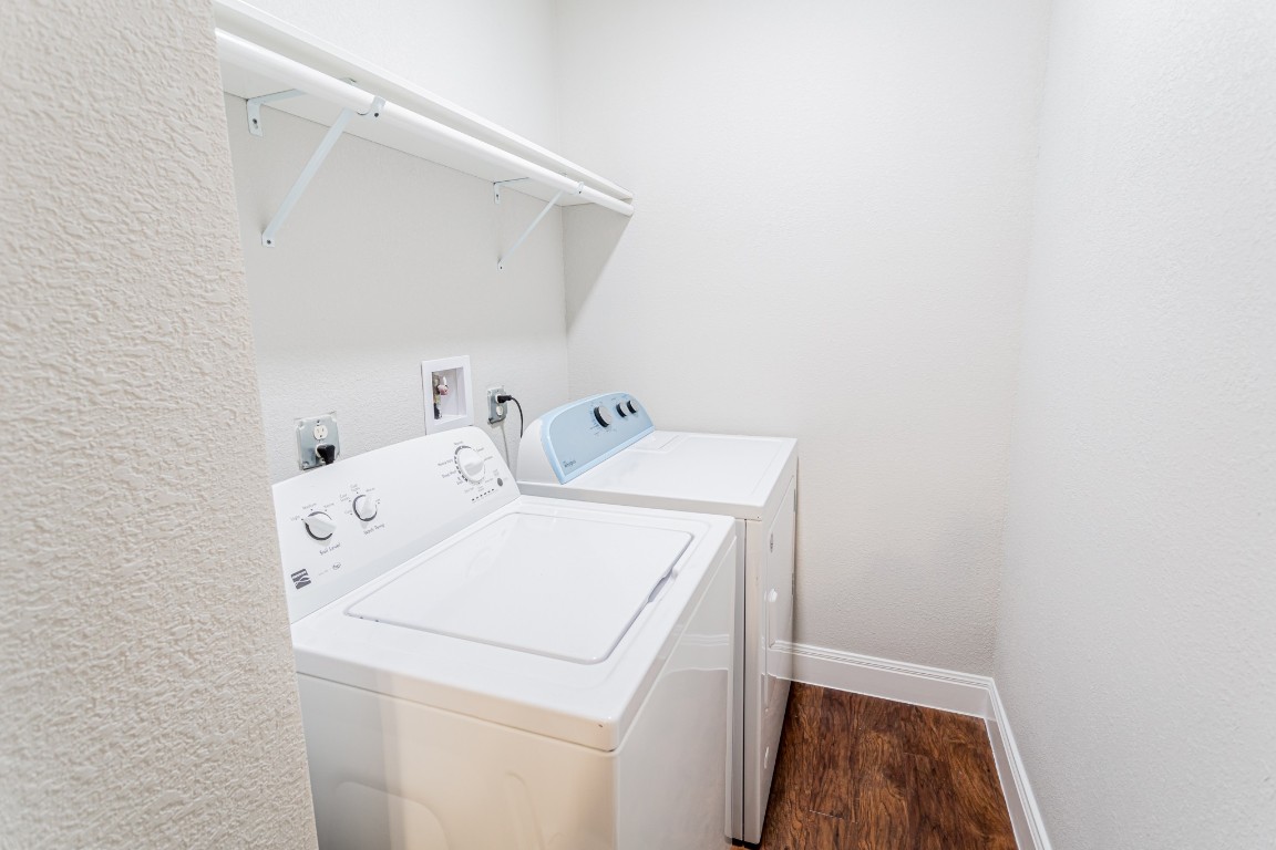 1909 Morrow Street, Unit B Austin, TX 78757 - Photo 14 of 16 a utility room with dryer and washer