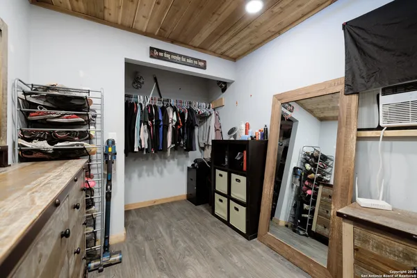 a view of a walk in closet