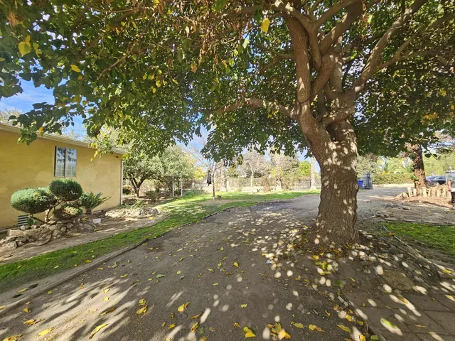 a pathway of a house with a yard