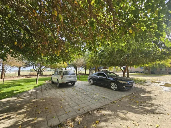 a car parked on the side of a road