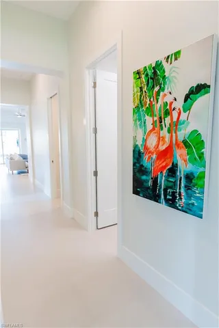 a room with window and mirror