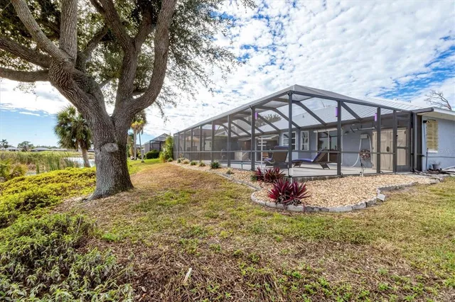 a view of a park with swings and slides