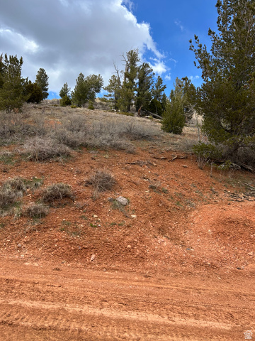 524 West Ski View Drive Brian Head, UT 84719 - Photo 9 of 11 Sloping landscape featuring red earth, scattered green foliage, and mature evergreen trees