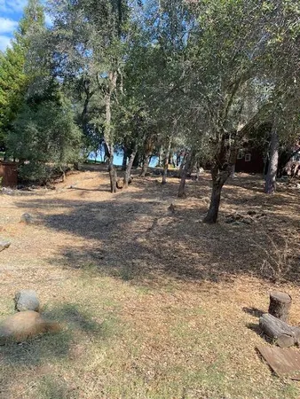 a view of road with trees