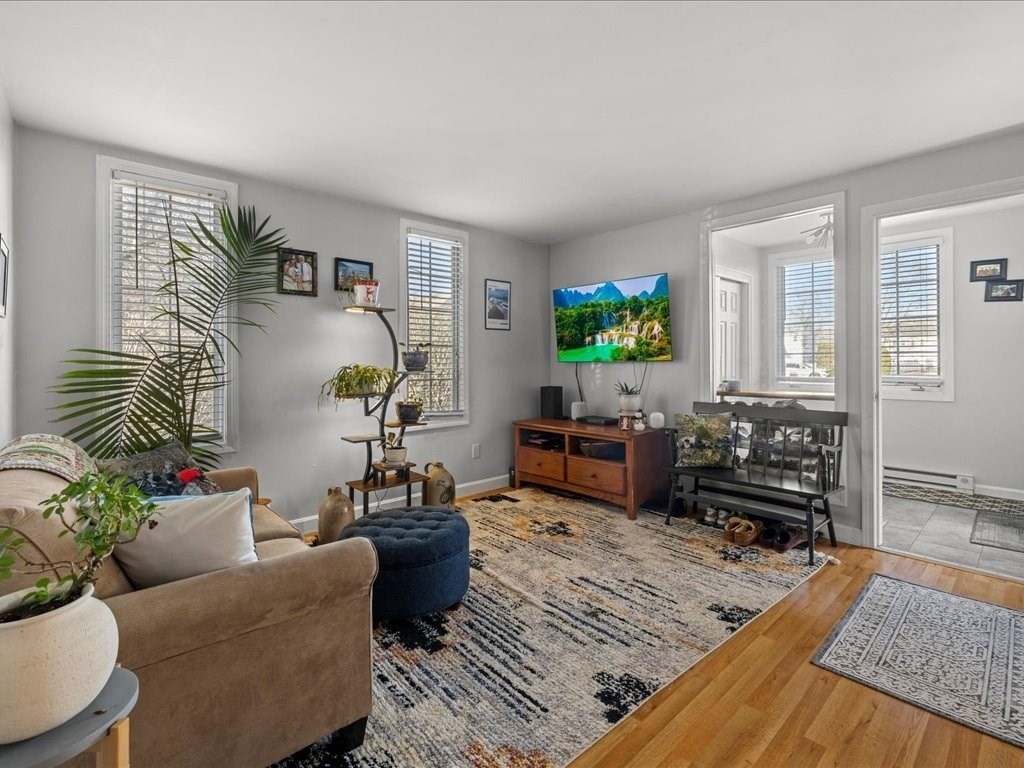 4 Strathmore Shire Drive, Unit B Uxbridge, MA 01569 - Photo 8 of 41 a living room with furniture and a flat screen tv