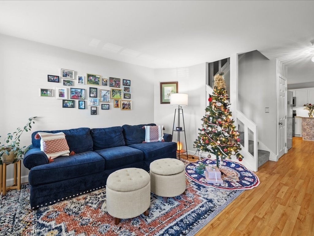 4 Strathmore Shire Drive, Unit B Uxbridge, MA 01569 - Photo 10 of 41 a living room with a couch and a potted plant