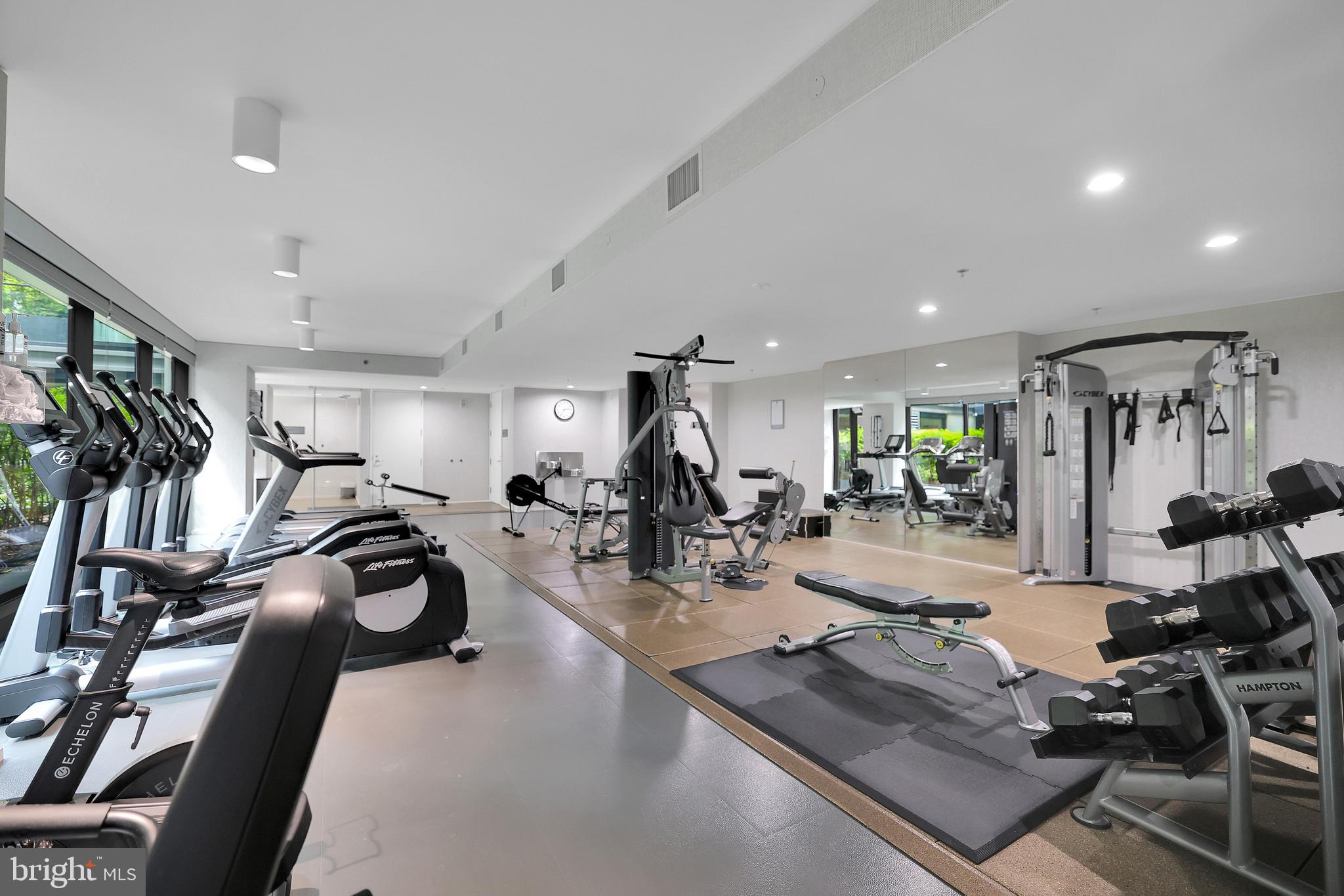 925 H Street Northwest, Unit 506 Washington, DC 20001 - Photo 30 of 36 a view of a room with gym equipment
