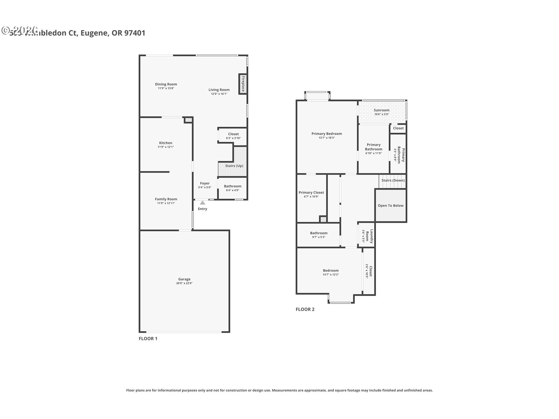 599 Wimbledon Court Eugene, OR 97401 - Photo 45 of 45 a picture of a floor plan