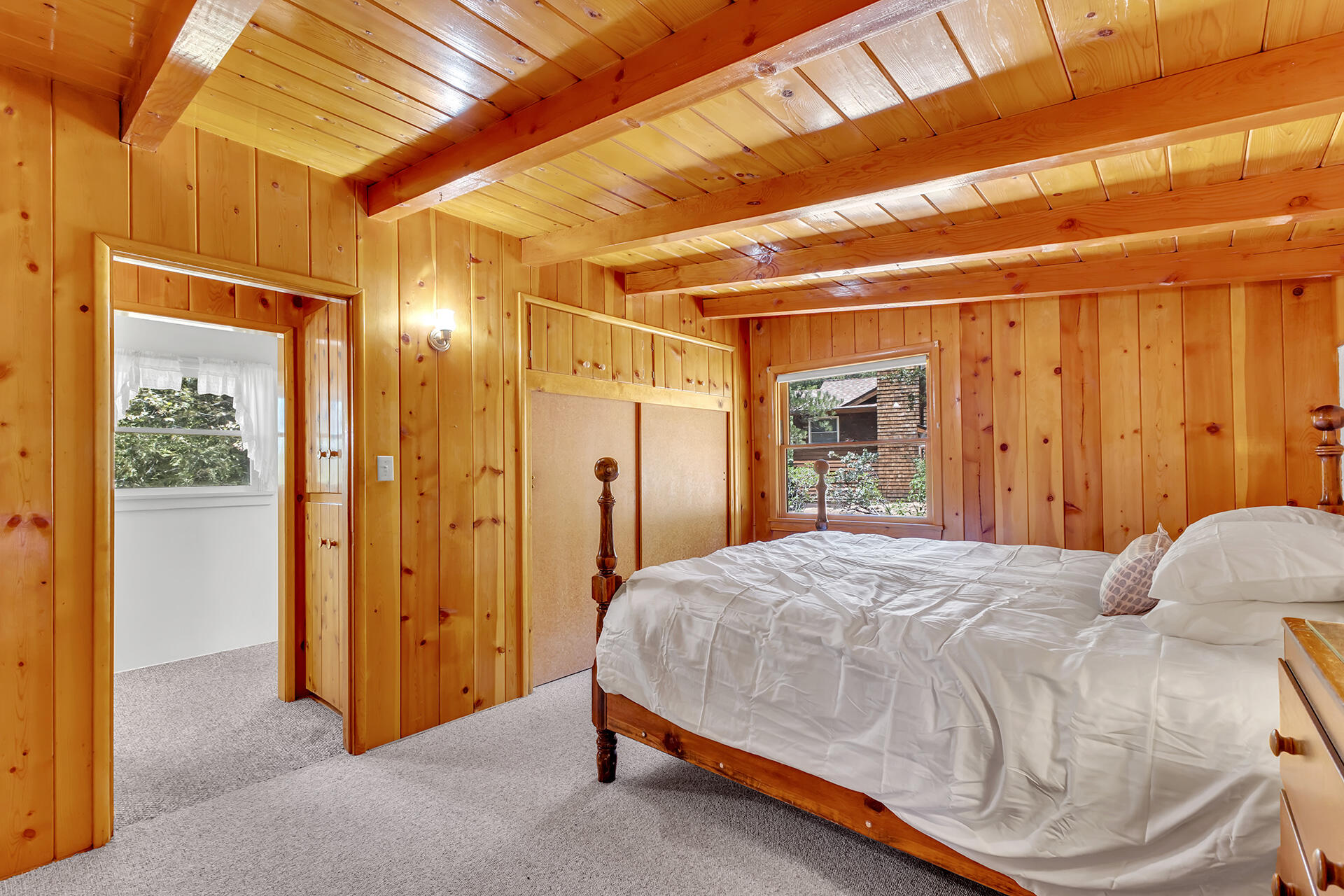 25270 Palomar Road Idyllwild, CA 92549 - Photo 27 of 60 a bedroom with a bed and a shower