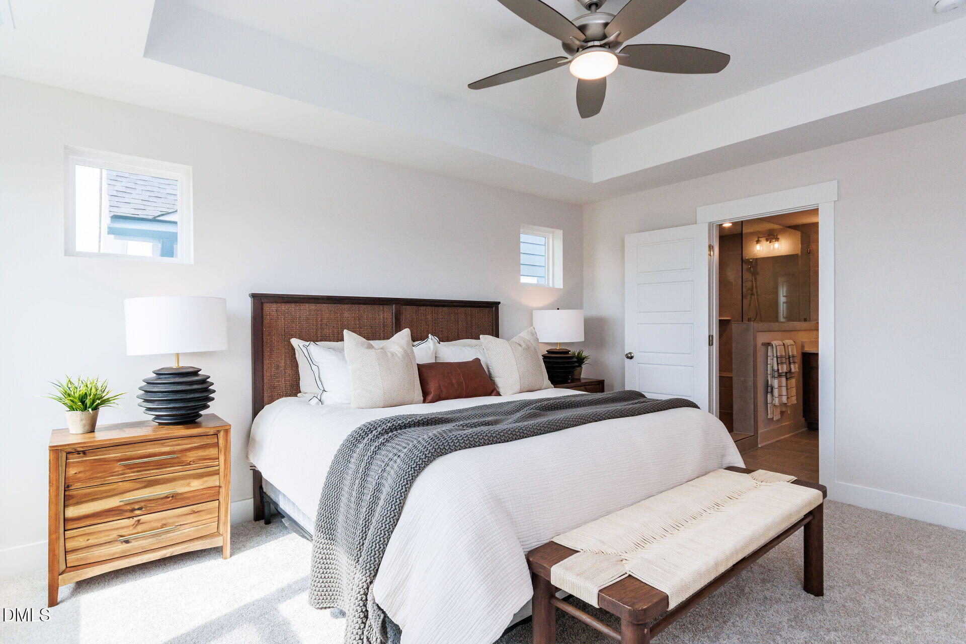 32 Relaxing Way Pittsboro, NC 27312 - Photo 16 of 32 a bedroom with a bed and ceiling fan