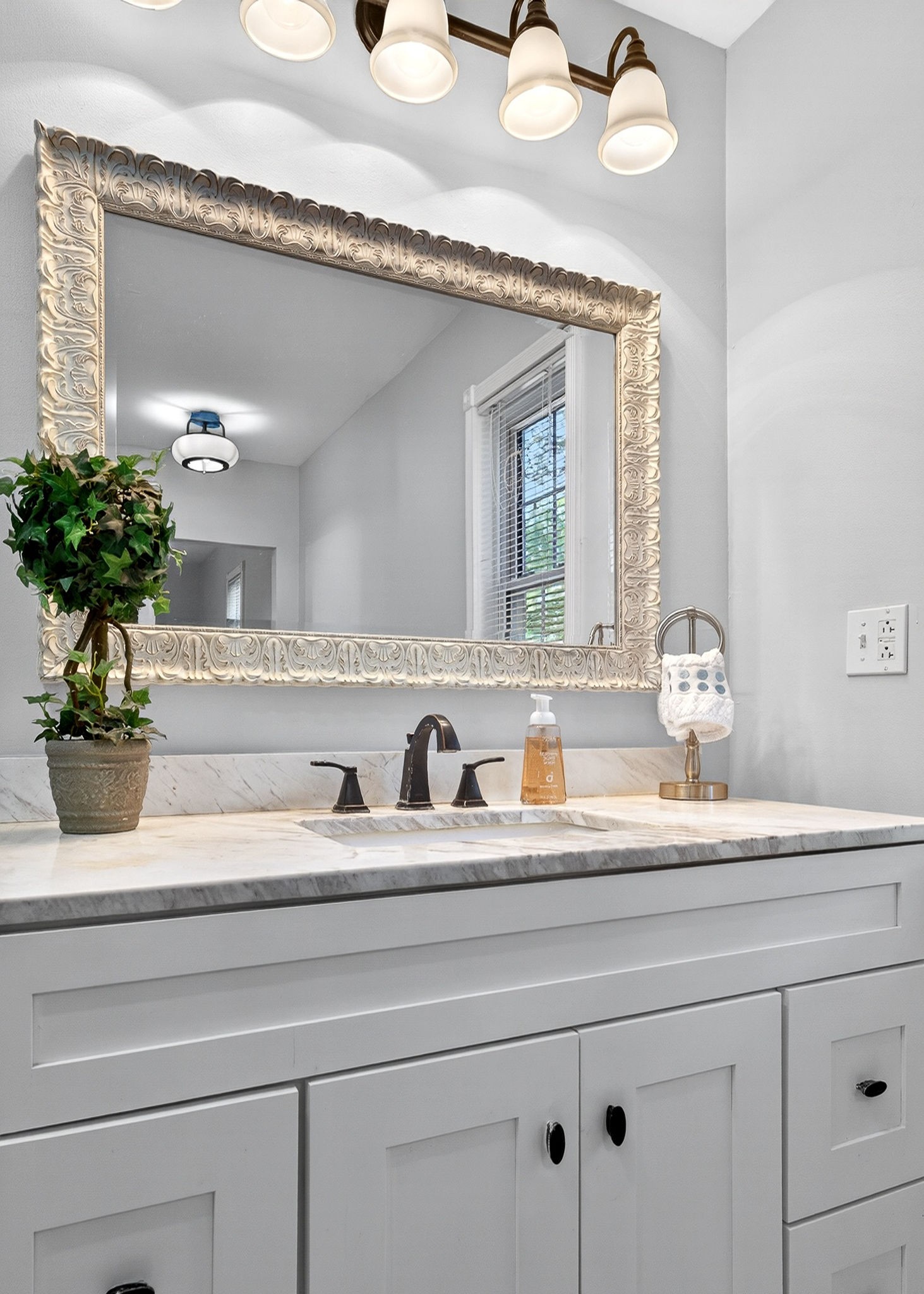 412 Rock Station Road Rock Island, TN 38581 - Photo 18 of 47 a bathroom with a sink and a mirror