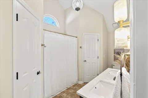 a en suite bathroom with a sink
