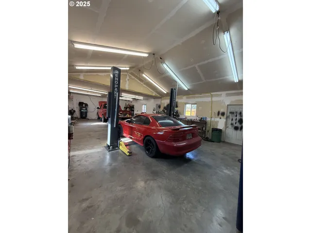 a car parked in garage