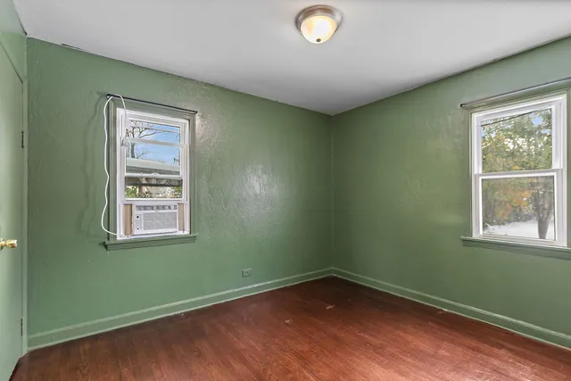 an empty room with a window