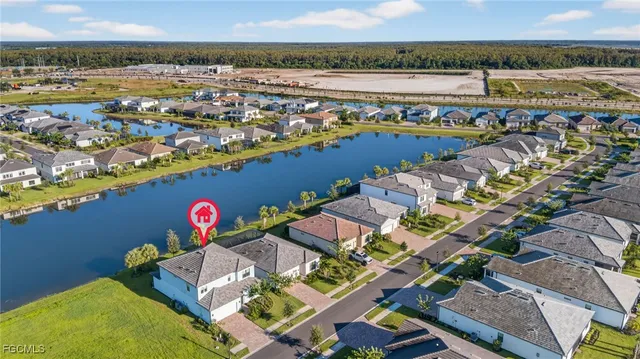 a aerial view of a house