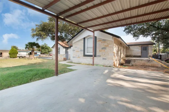 a view of a house with a outdoor space