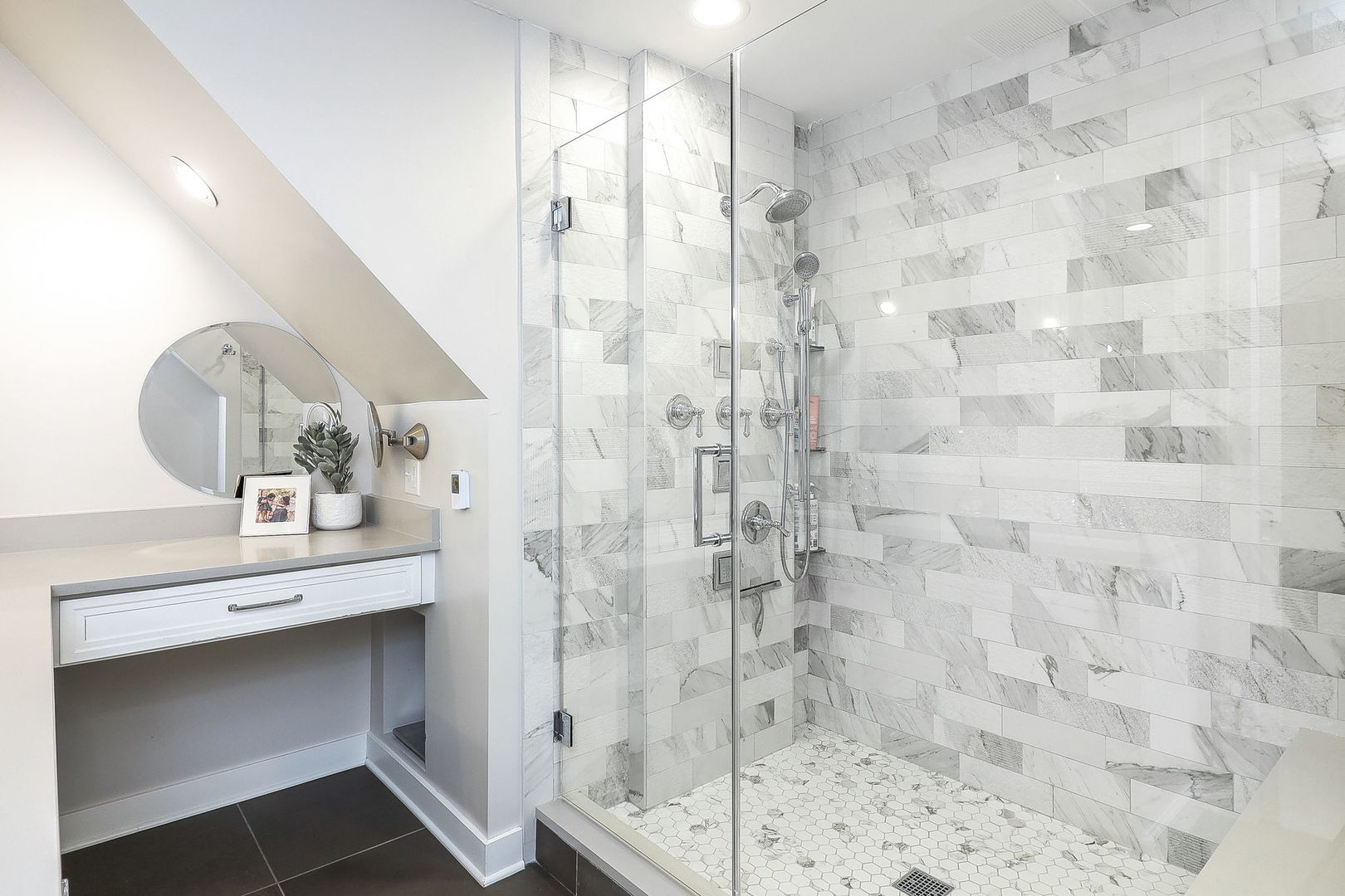 133 South Williston Street Wheaton, IL 60187 - Photo 20 of 43 a bathroom with a sink shower and a mirror