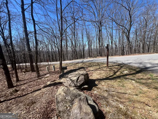 a view of a lake in middle of the town