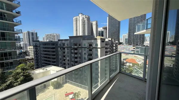a city view from the balcony