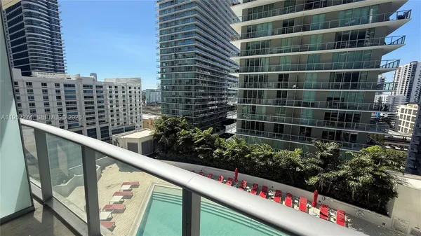a view of building from balcony