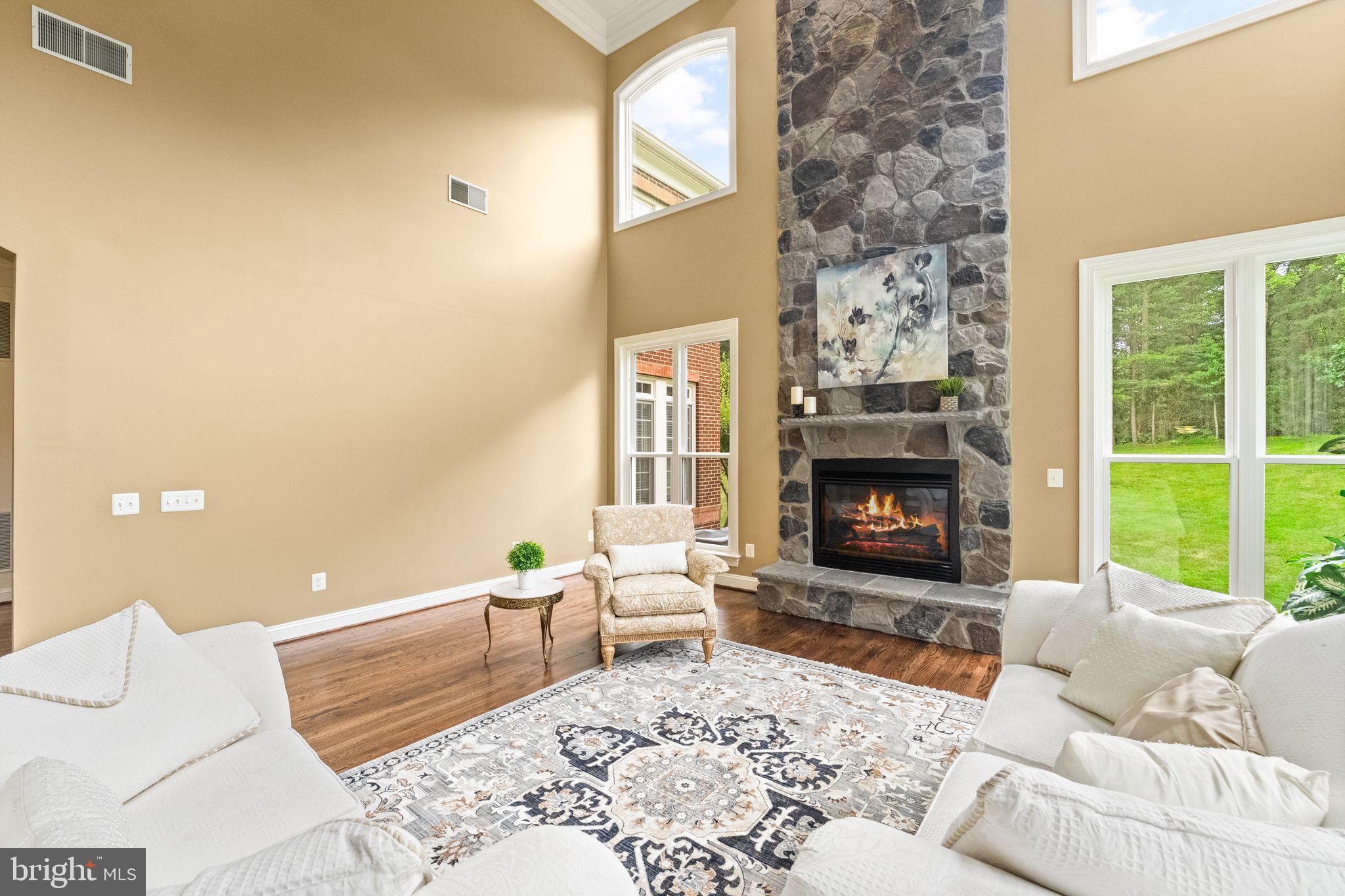 27712 Paddock Trail Place Chantilly, VA 20152 - Photo 34 of 106 Floor to ceiling stone fireplace