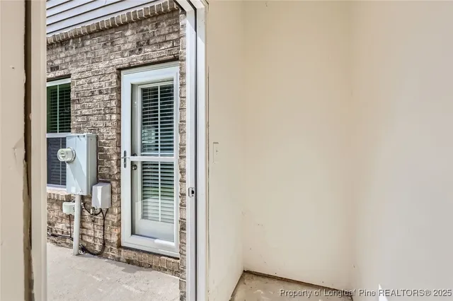 a view of front door of house