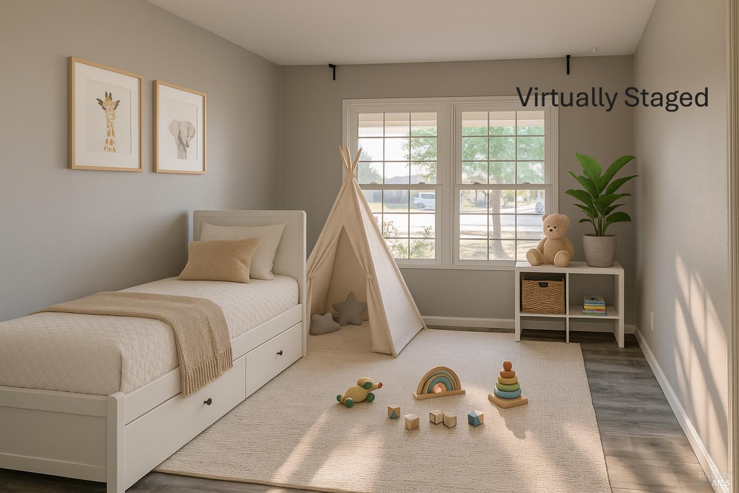 978 Eleanor Avenue Rohnert Park, CA 94928 - Photo 15 of 36 a bedroom with a bed and a large window