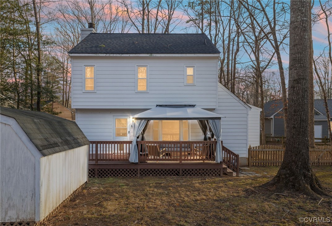 1309 Lockett Ridge Road Midlothian, VA 23114 - Photo 49 of 49 Back of house in the evening