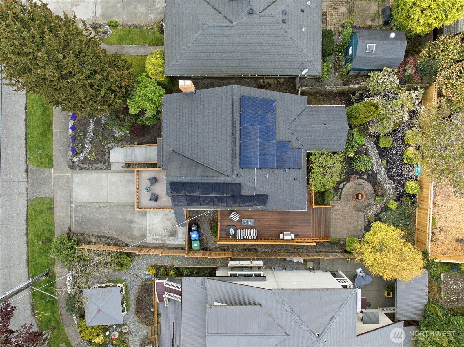 9272 Fauntleroy Way Southwest Seattle, WA 98136 - Photo 31 of 35 an aerial view of residential houses with outdoor space