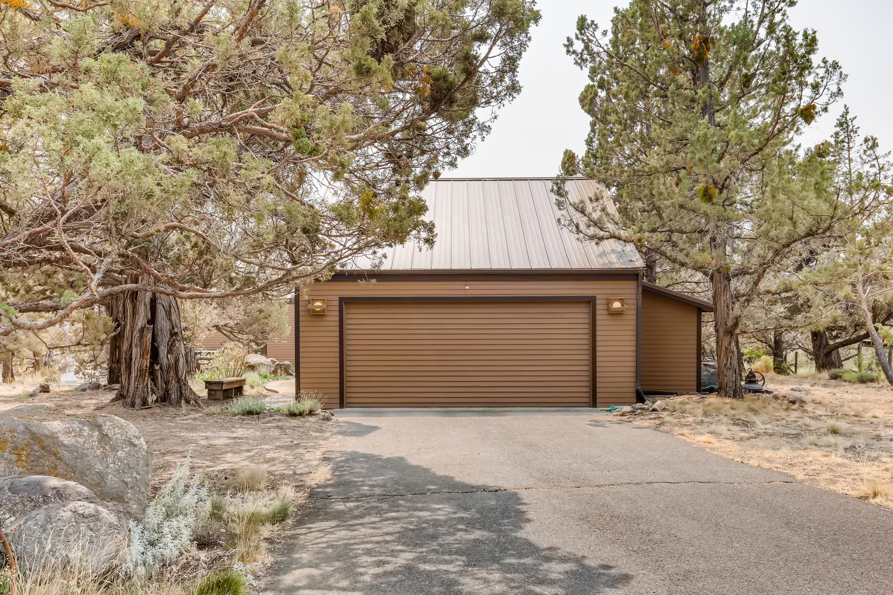 Two-car garage with shop area. End-of-street privacy.