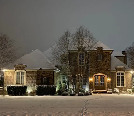 a view of a building with a street
