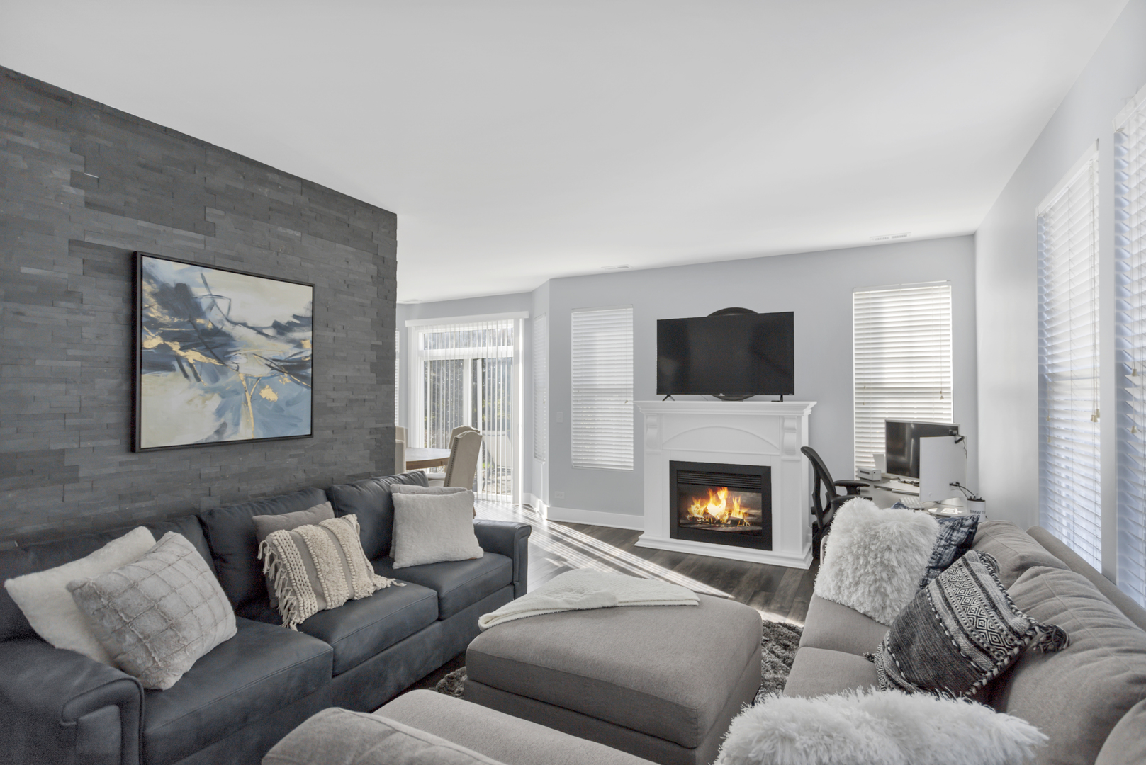 1420 Millbrook Drive Algonquin, IL 60102 - Photo 5 of 28 a living room with furniture and a fireplace