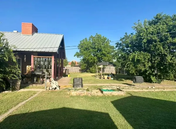 a backyard of a house
