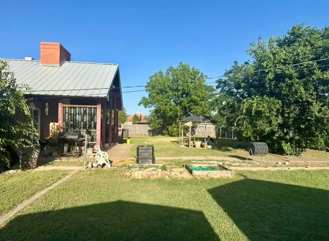 a backyard of a house