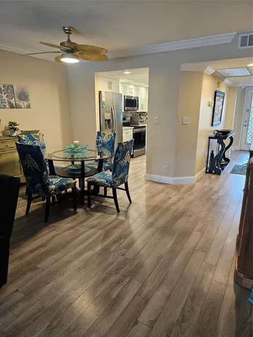 a view of a hallway with workspace