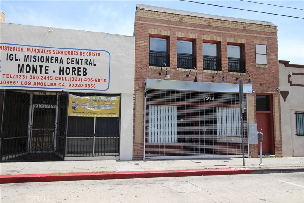 a front view of a building