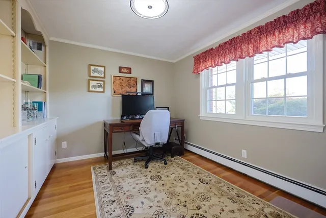 a room with furniture and a window