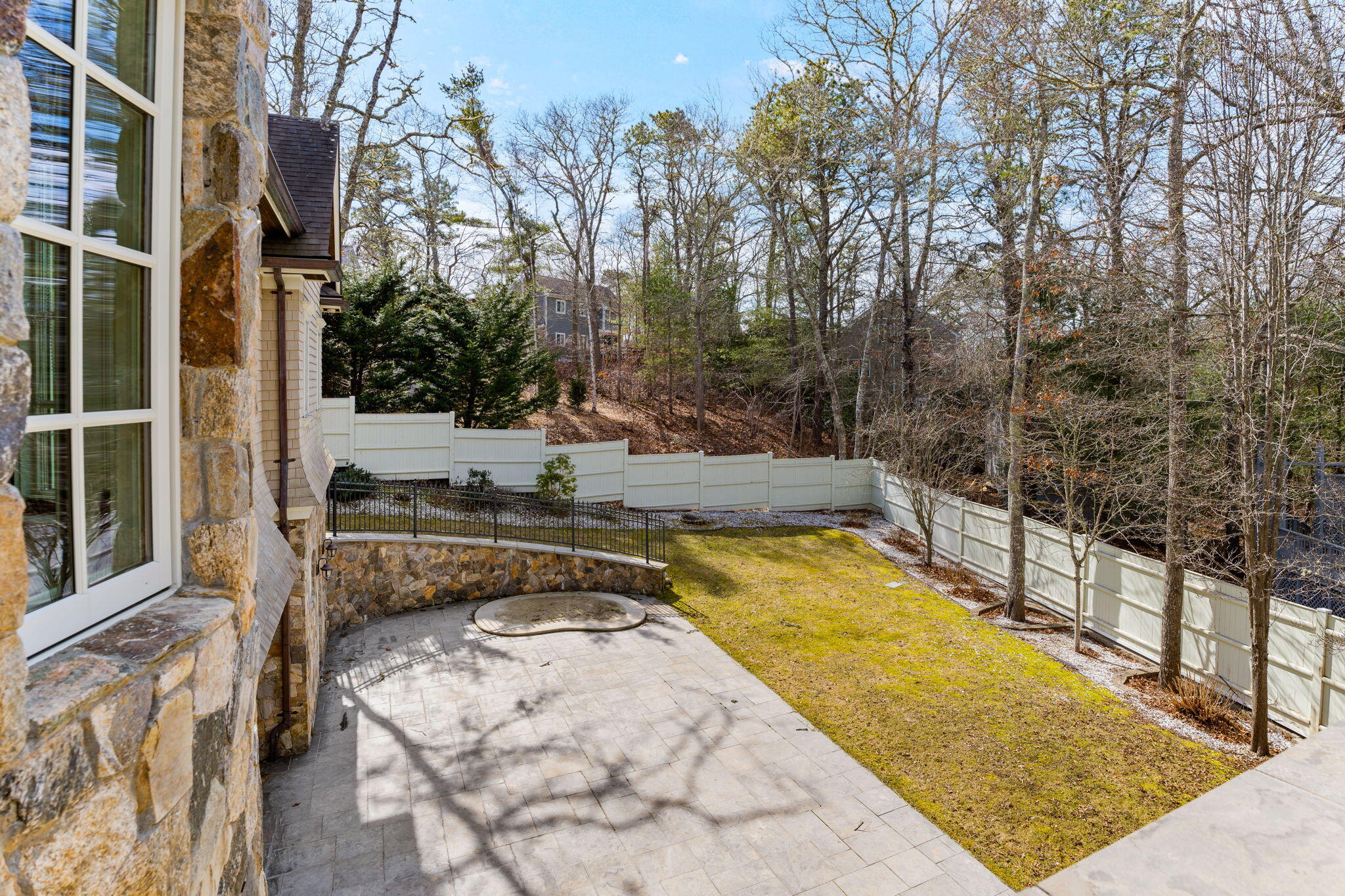4 Vale Lane Mashpee, MA 02649 - Photo 10 of 33 a view of a swimming pool with a patio and backyard of the house