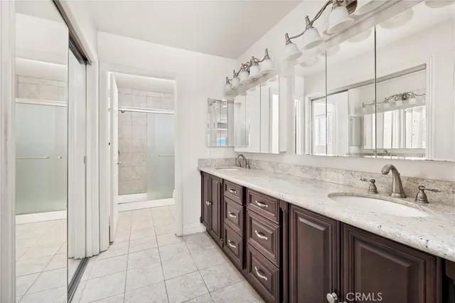 a bathroom with a shower and toilet