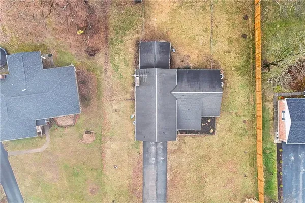 aerial view of a bathroom with a sink