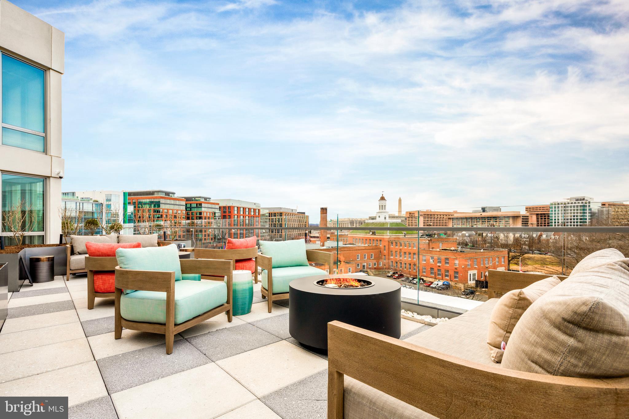900 7th Street Southwest, Unit PH04 Washington, DC 20024 - Photo 8 of 25 a couch on a terrace with a city view